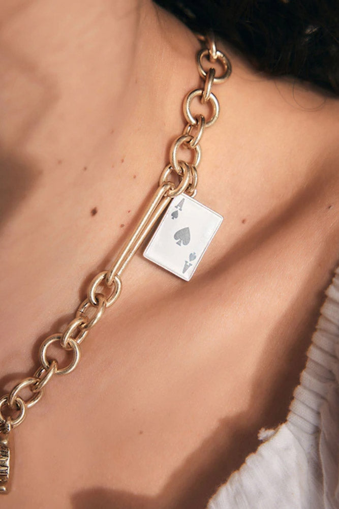 Chunky Gold Chain Necklace with Charms - Trendy Layered Statement Jewelry for Women, Perfect for Parties, Dates & Everyday Wear