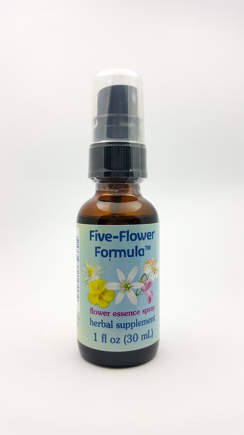 FES Five Flower Formula Spray - Natural Stress Relief & Emotional Balance Remedy for Anxiety, Panic, and Nervousness - Perfect for Daily Calm, Meditation, and Travel Relaxation