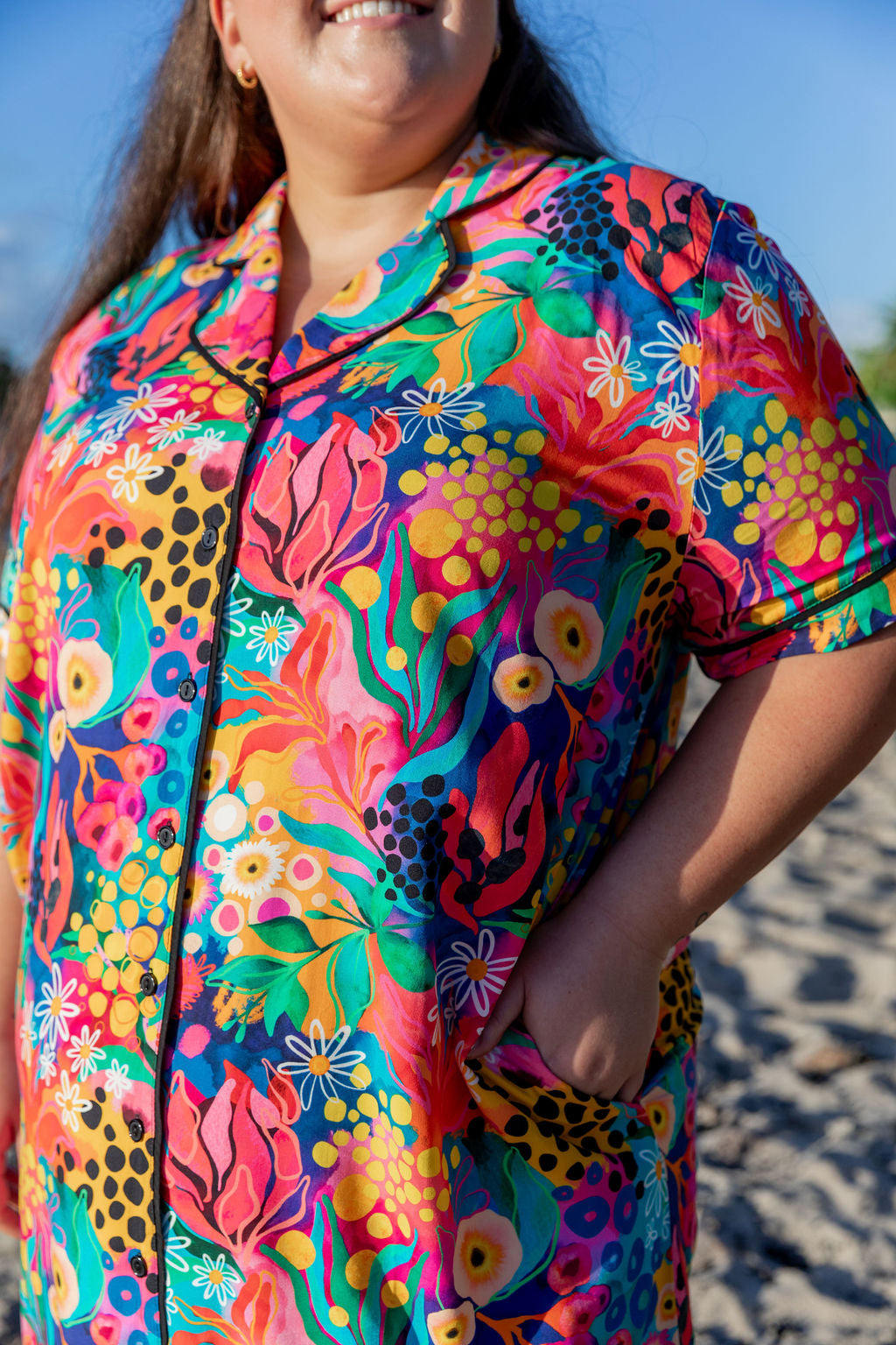 Kasey Rainbow Matilda Sundown Nightie - Soft & Comfortable Sleepwear for Women - Perfect for Relaxing at Home or Cozy Evenings