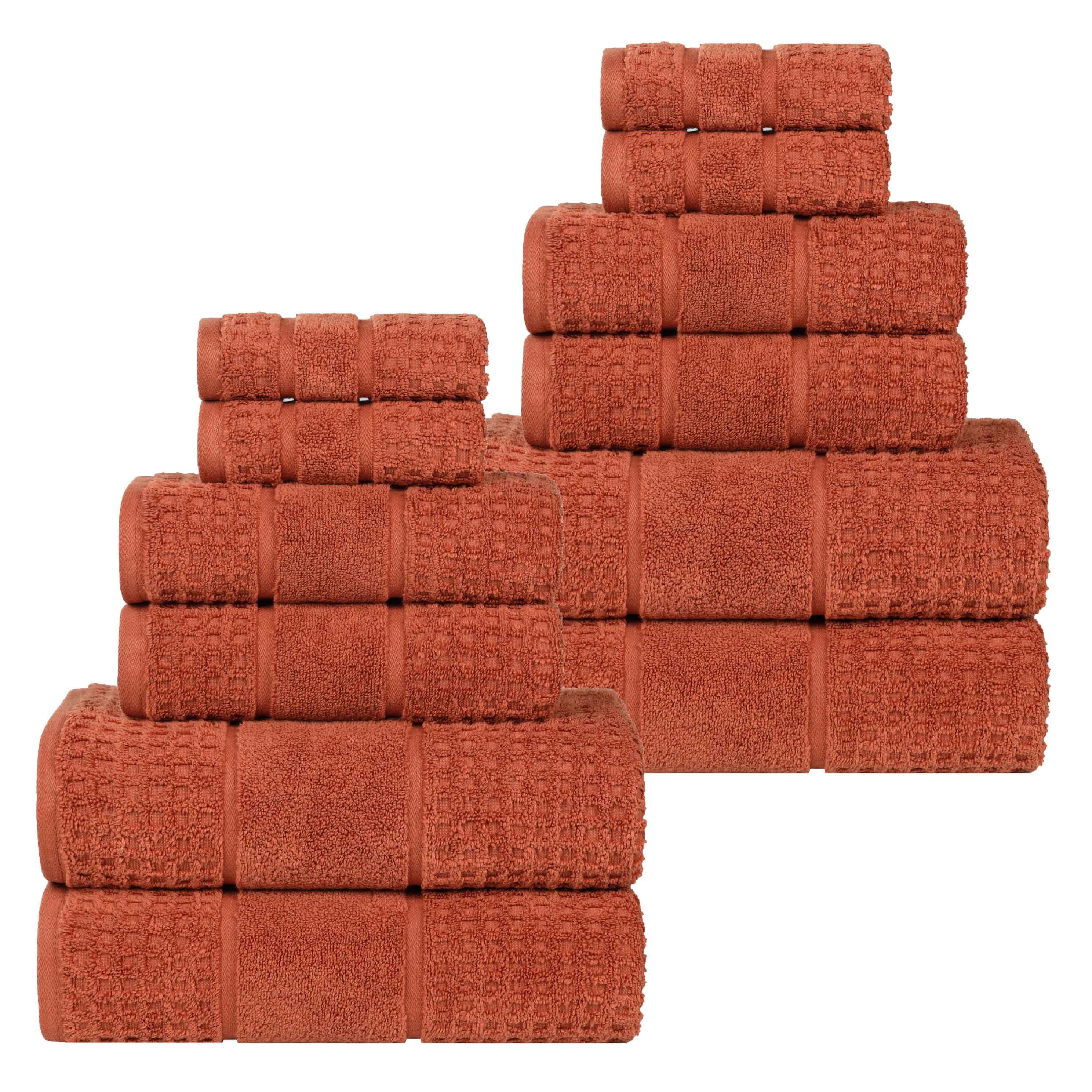 Premium 12-Piece Zero Twist Cotton Waffle Towel Set - Ultra Soft & Highly Absorbent Honeycomb Weave Bath Towels for Spa, Gym, and Luxury Home Use