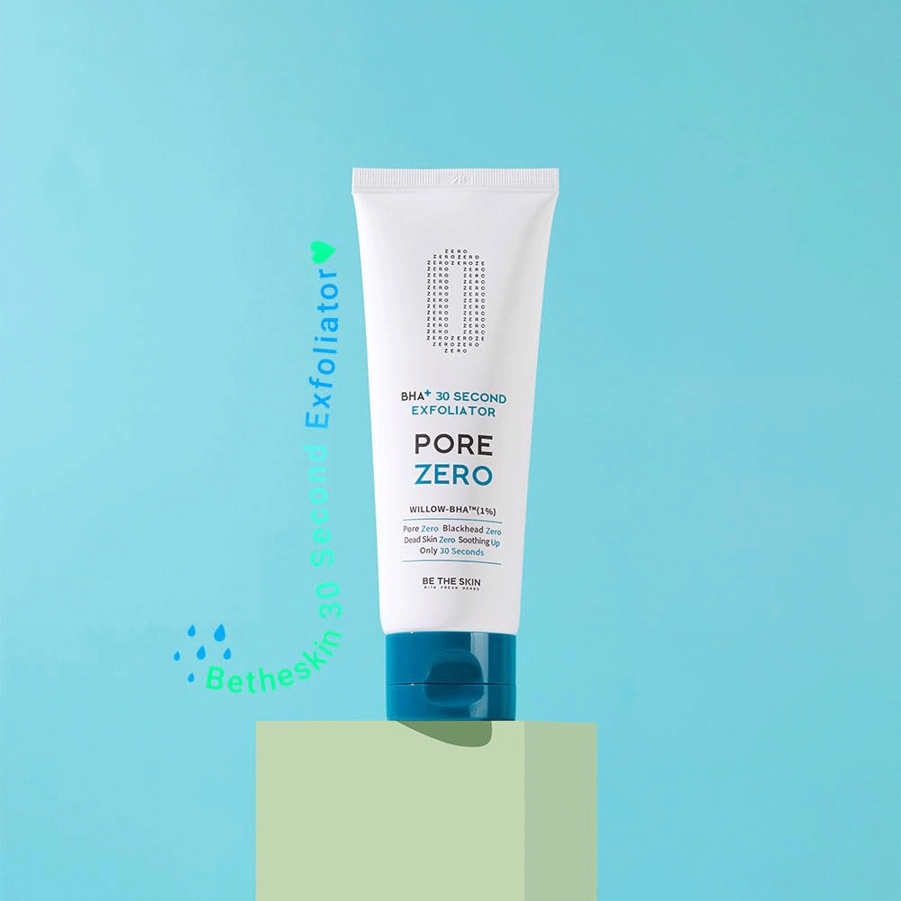 Be The Skin BHA+ Pore Zero 30 Second Exfoliator 100g - Deep Cleansing Face Scrub for Blackheads & Acne - Perfect for Daily Skincare Routine & Pore Minimizing
