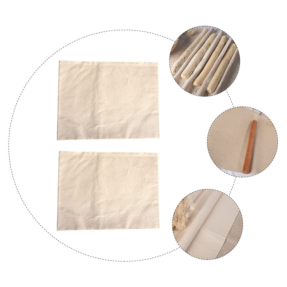 French Bread Proofing Linen Towel Set of 2 - Handmade Baking Pastry Cloth for Ciabatta, Baguette & Artisan Bread - Perfect for Home Kitchen, Bakery Shop & Sofa Couch Decor