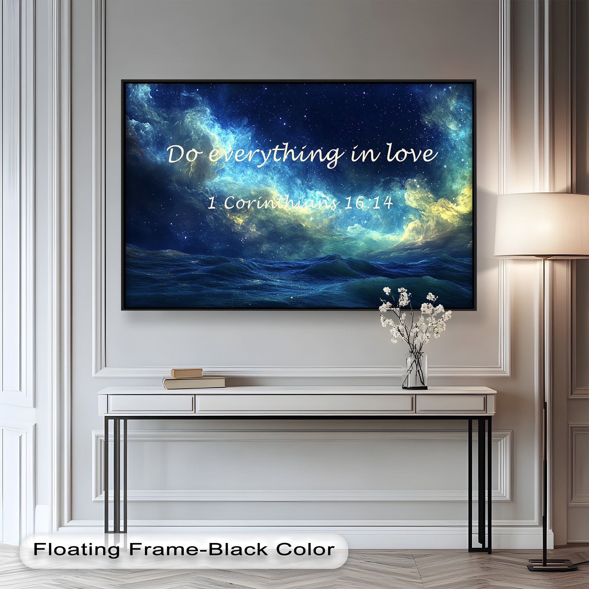 1 Corinthians 16:14 Bible Verse Canvas Print - Christian Wall Art with Love and Faith Scripture - Perfect for Home Decor, Church Gifts & Spiritual Inspiration