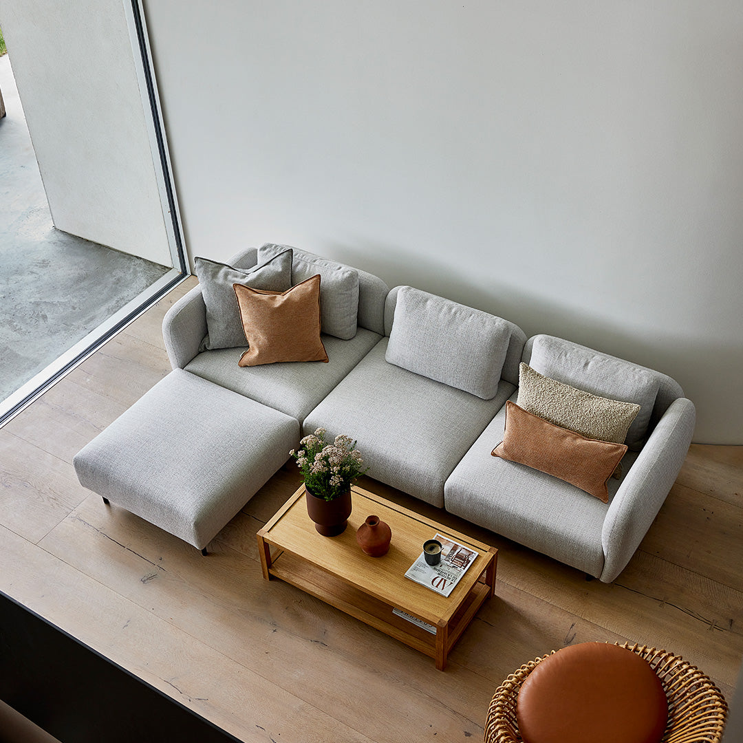 Modular Sofa Set - Customizable Aura Sectional Couch with Interchangeable Components for Living Room, Lounge & Home Theater