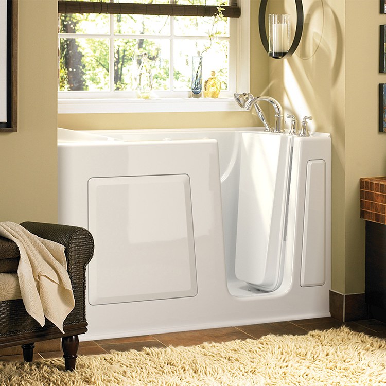 30W x 60L Gelcoat Walk-In Soaking Bathtub with Right Hand Drain & Faucet - 3060 Series - Perfect for Spa-Like Relaxation in Master Bathrooms