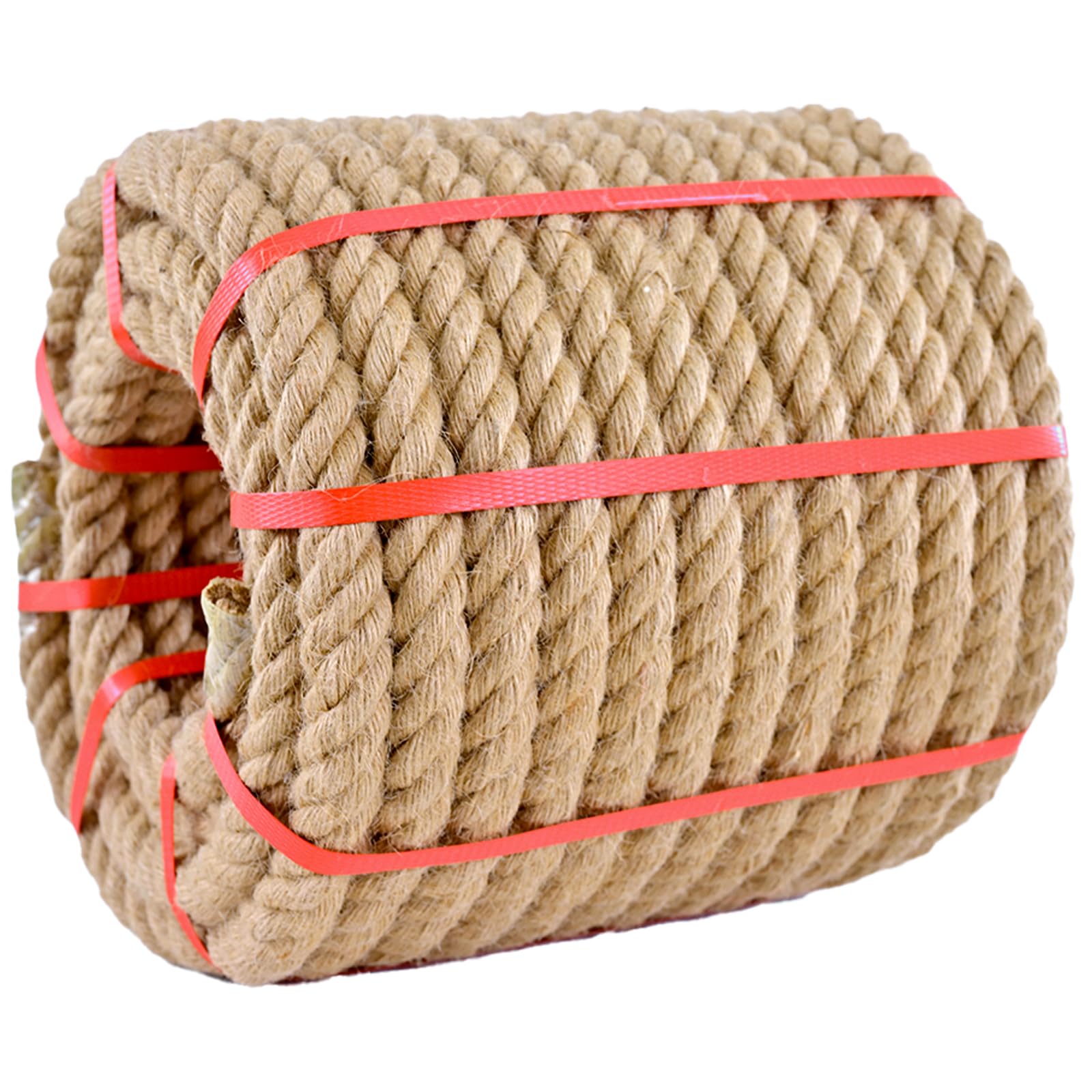 **3/4 Inch x 50 ft Natural Jute Rope - Heavy Duty Twisted Manila Hemp Rope (20mm Thick) for Tug of War, Crafts, Railing, Gardening, Bundling, Hammocks & Home Decor | Durable & Eco-Friendly**    *(Use Cases: Perfect for outdoor activities, DIY projects, home decoration, gardening, and heavy-duty tasks like tug of war or securing loads.)*