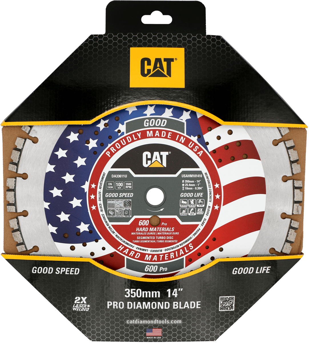 Caterpillar 600 Pro Turbo Diamond Blade - Premium Cutting Tool for Concrete, Tile & Stone - Free Shipping USA - Perfect for Construction, Masonry & DIY Projects