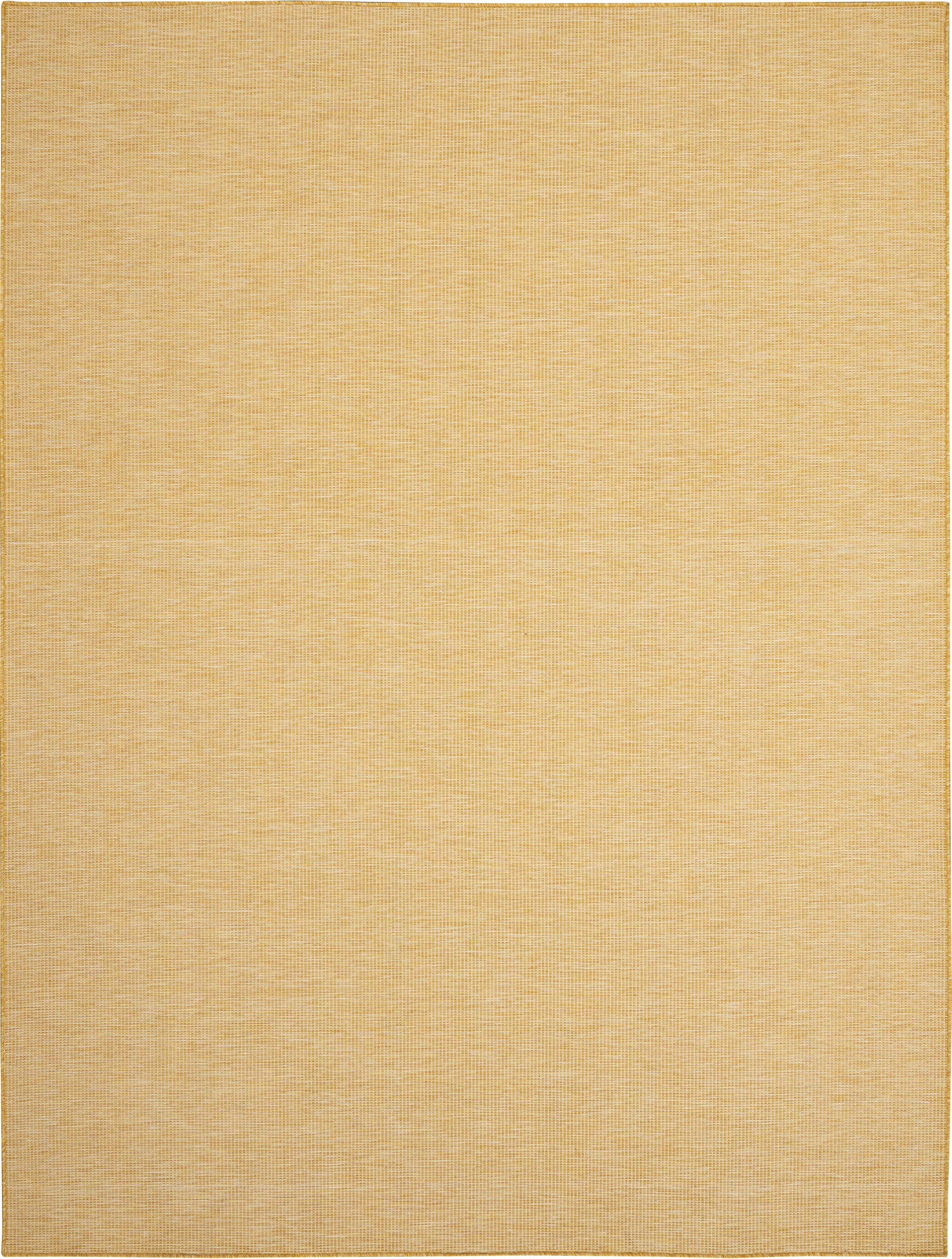 Nourison Positano 10' x 14' Indoor Outdoor Area Rug - Yellow, Easy Clean, Non-Shedding | Perfect for Bedroom, Living Room, Dining Room, Backyard, Deck & Patio Decor