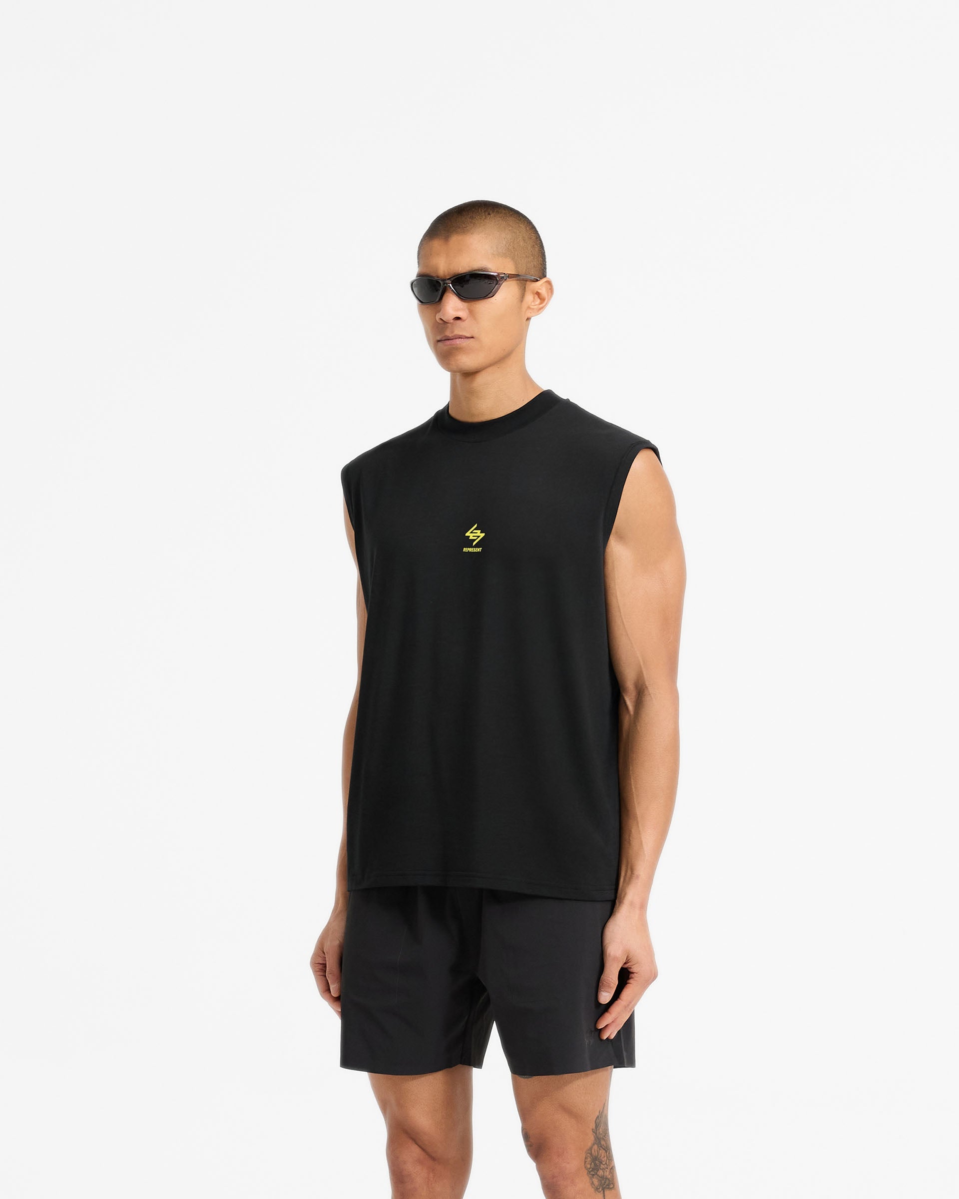 247 Chicago Oversized Tank Top - Jet Black - Comfortable & Stylish for Casual Wear, Gym, and Everyday Outfits
