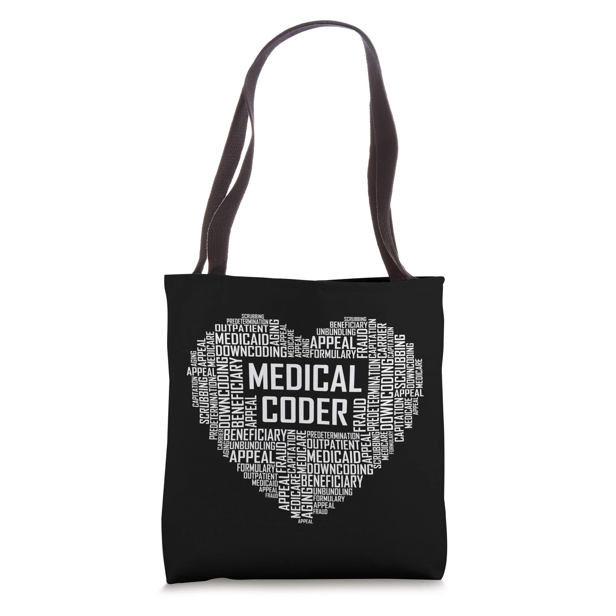 Medical Coder Heart Design Tote Bag - Perfect Graduation Gift for Healthcare Professionals - Great for Work, School & Daily Use