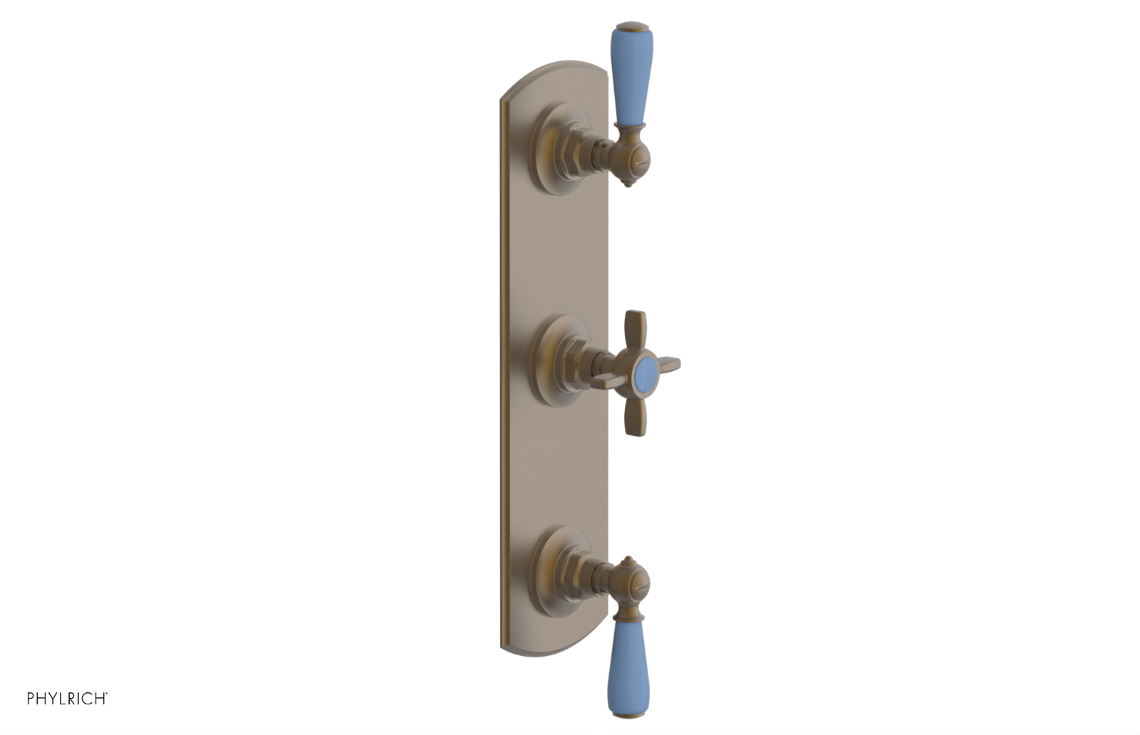 Jamestown Thermostatic Shower Valve with Dual Volume Control & Light Blue Accents - 4740 Series | Perfect for Modern Bathroom Renovations & Spa-Like Shower Experiences