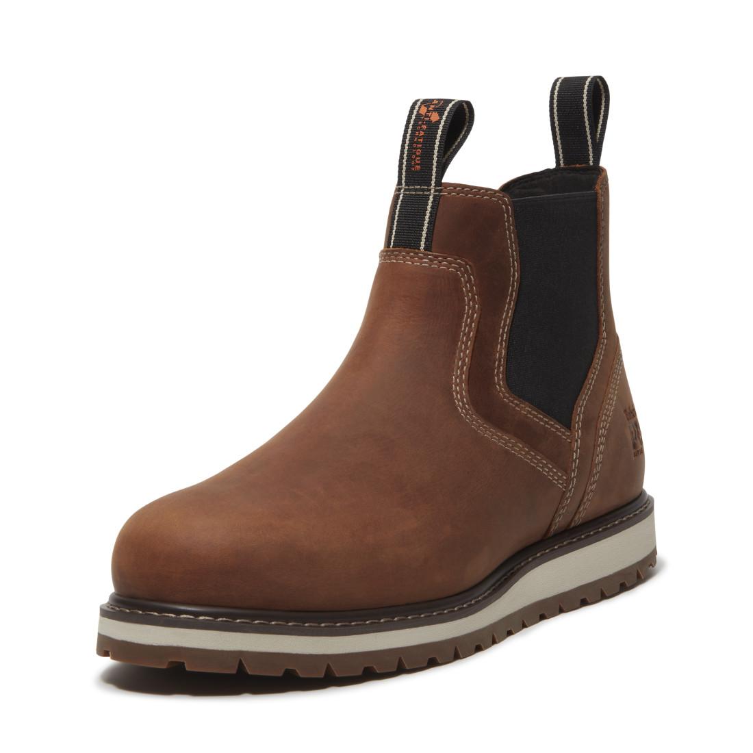 Irvine Chelsea Soft Toe Chelsea Work Boot – Medium Brown