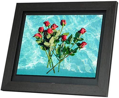 8.7 Inch Digital Photo Frame with 1024x768 IPS Screen - Wooden HD Digital Picture Frame for Photos, Music, Videos, Calendar & Clock - Perfect for Home, Office & Gift Giving (Dark Brown)