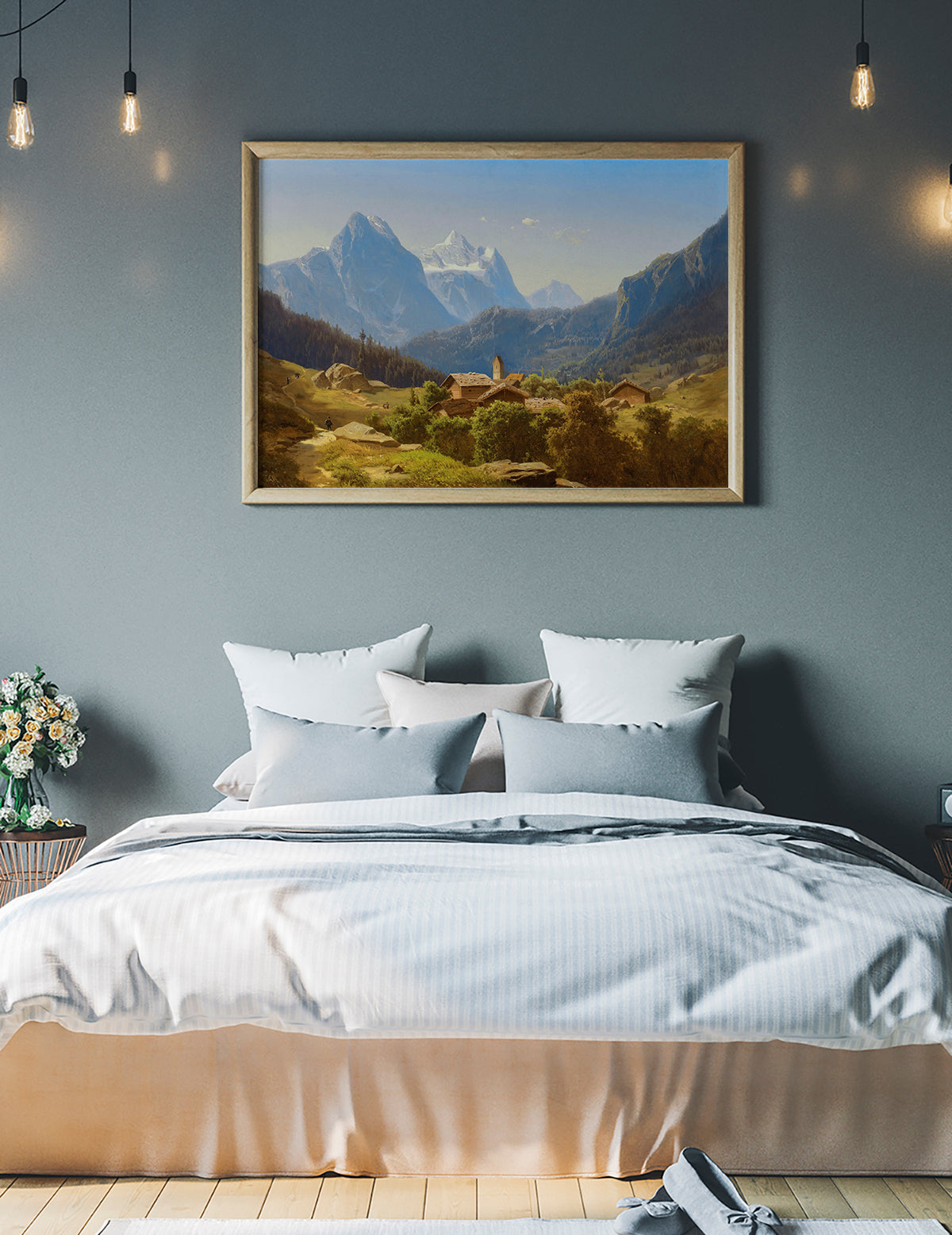 Anton Hansch Bernese Highlands Art Print - Swiss Alps Landscape Wall Decor for Living Room, Office & Bedroom