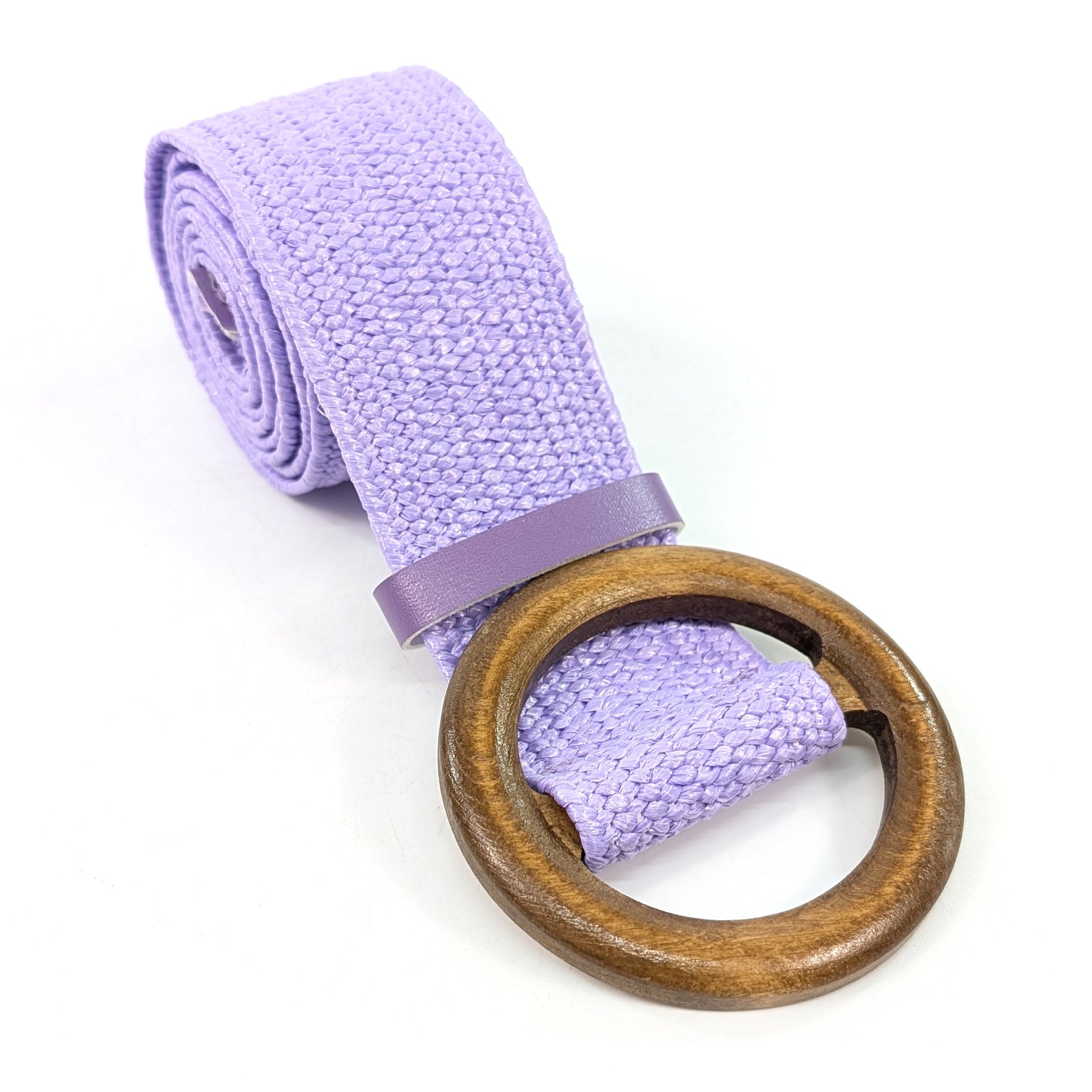 Eco-Friendly Recyclable Paper Belt for Women & Men - Adjustable Purple Waist Belt - Sustainable Fashion Accessory for Casual Wear, Office & Outdoor Activities