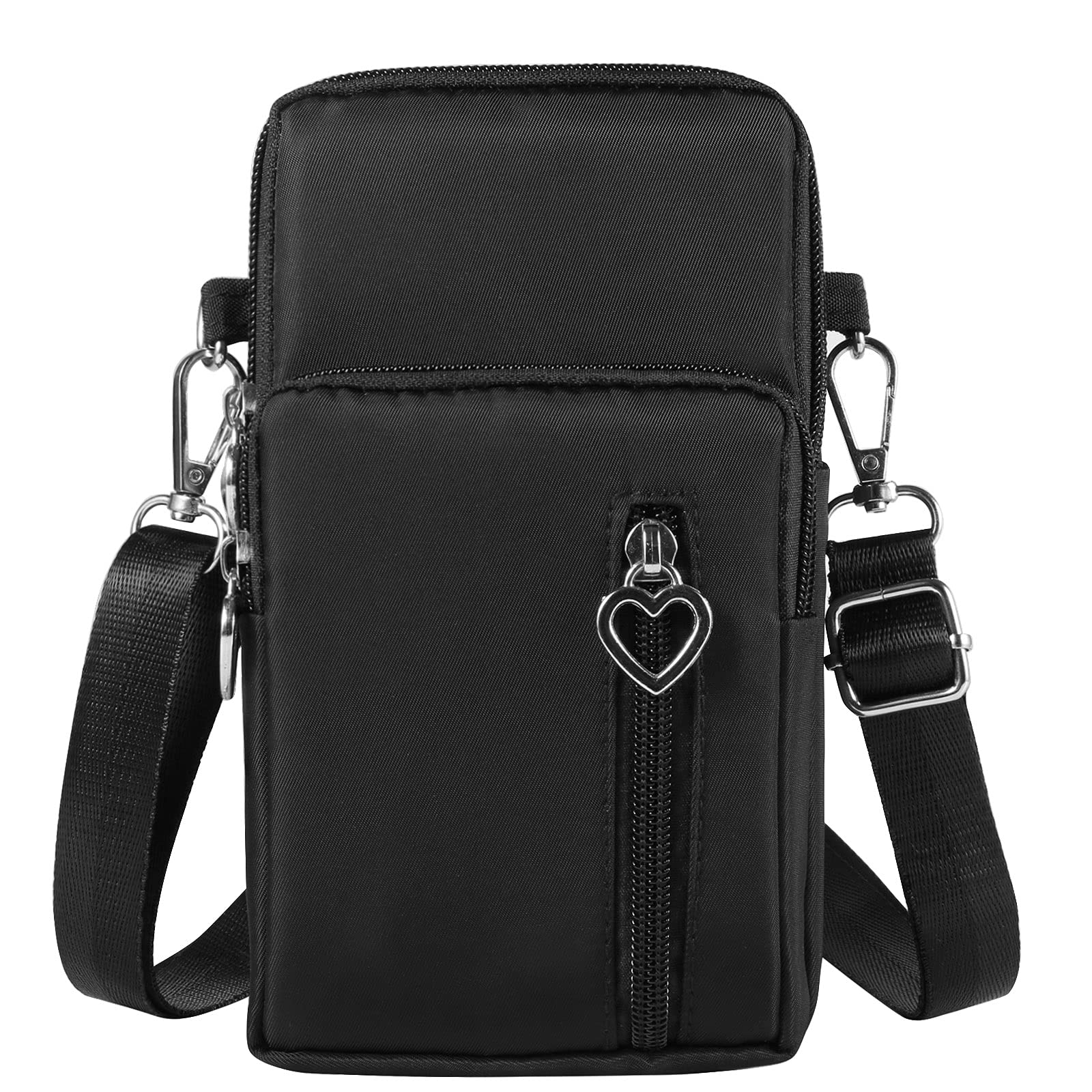 YICHEEY Nylon Crossbody Phone Purse Wallet - Small Phone Bag Pouch with Wrist Strap & Adjustable Shoulder Strap for Women - Perfect for Travel, Shopping, and Everyday Use