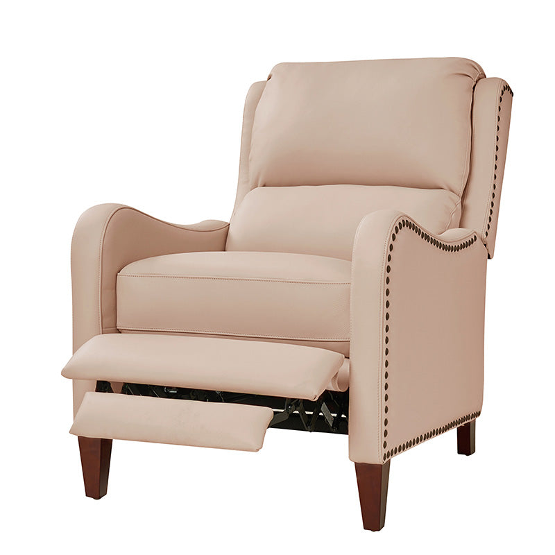 Deliat Genuine Leather Recliner Chair - Premium Comfort for Living Room, Home Theater & Office - Adjustable Footrest & Lumbar Support - Brown PU Leather Sofa for Relaxation & Entertainment