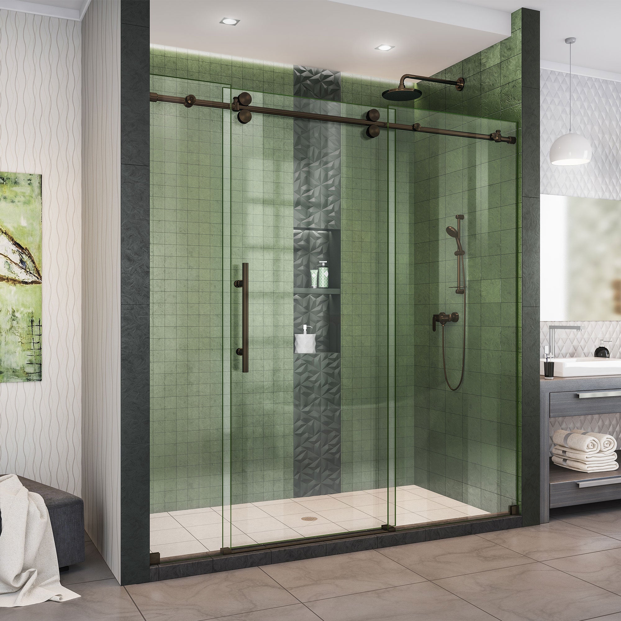 DreamLine Enigma XO Frameless Sliding Shower Door 68-72