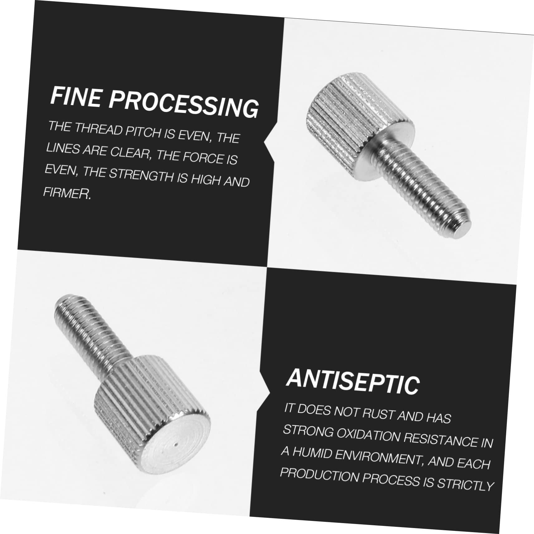 Gatuida 20pcs Iron Knurled Thumbscrews - Self-Tightening PC Case Screws for Computer Builds & Upgrades | Perfect for DIY PC Assembly, Case Modding & Hardware Maintenance