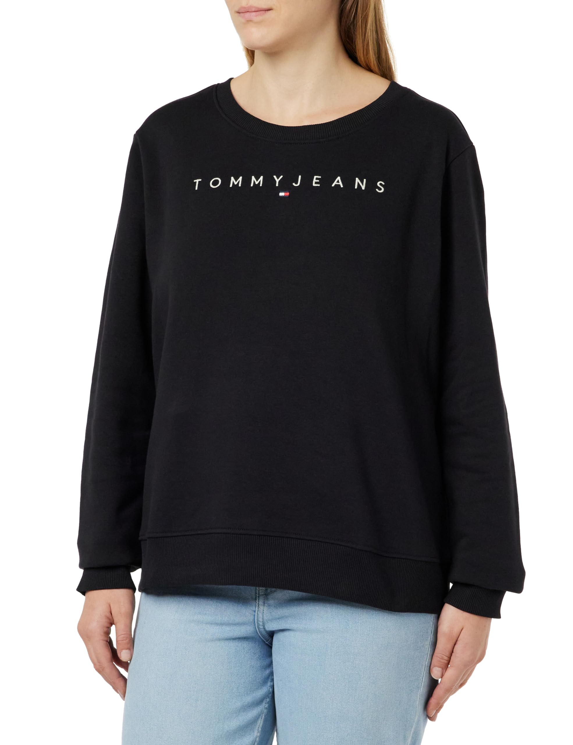 Tommy Jeans Women's Pullover Sweatshirt | Casual Crewneck Sweater | Cozy Fall & Winter Fashion | Perfect for Daily Wear, Lounging & Street Style