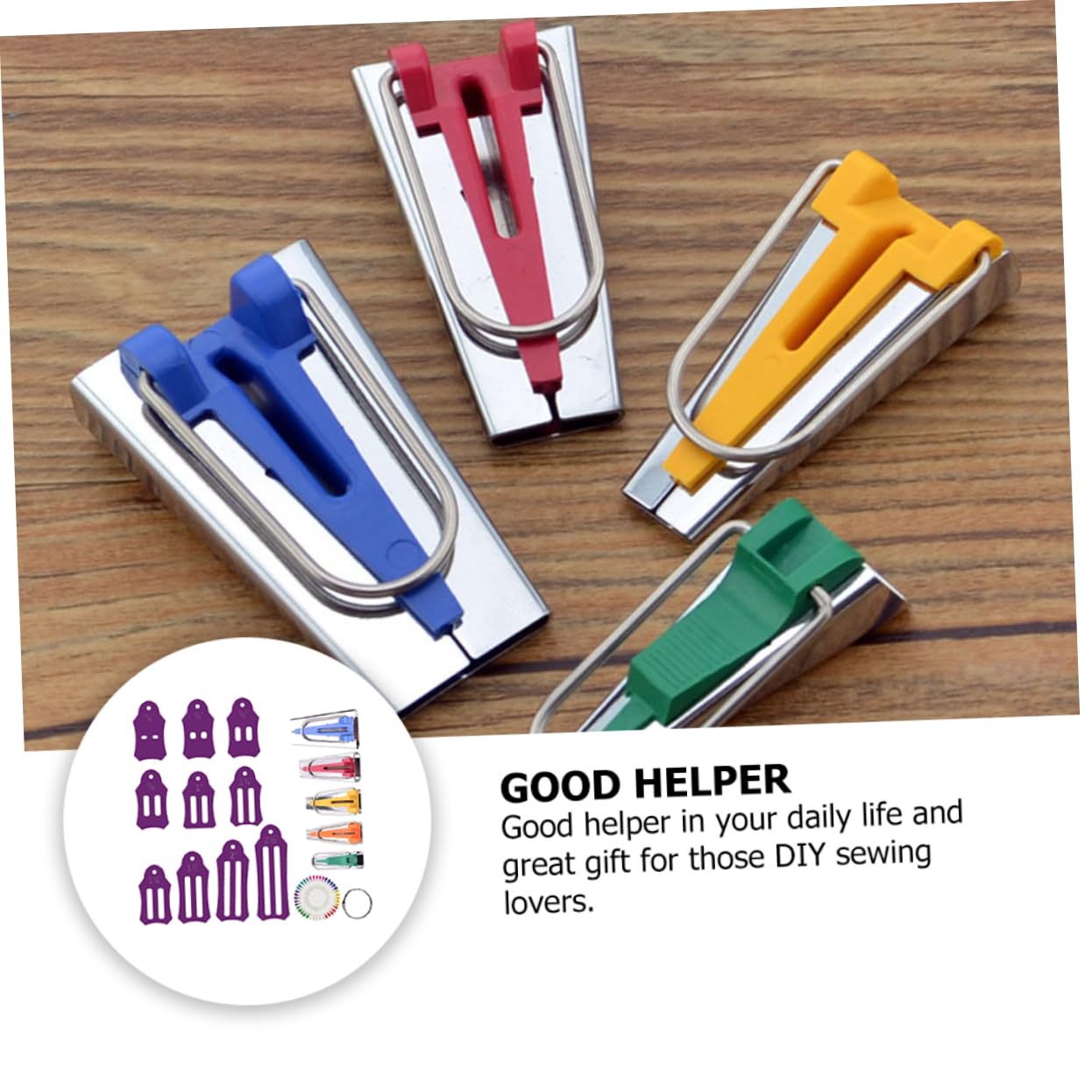 STOBOK Quilting Sewing Tool Kit - 1 Set of Bias Tape Makers & Binding Tools for Dressmaking & DIY Projects | Perfect for Quilting, Garment Making & Crafting