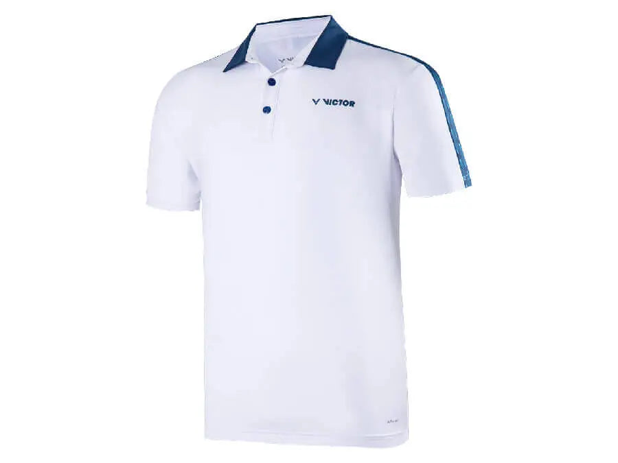 Victor 55th Anniversary Edition S 5502 A Men's Premium Polo Shirt - Classic Fit, Breathable Cotton, White - Perfect for Golf, Business Casual & Everyday Wear