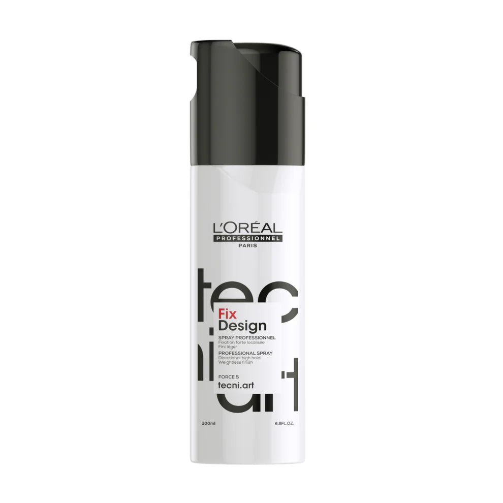 L'Oreal Tecni Art Fix Design Extreme Hold Hairspray - Strong Hold Hair Spray for All Hair Types - Perfect for Styling, Volume & Long-Lasting Hold - Great for Parties, Weddings & Everyday Use