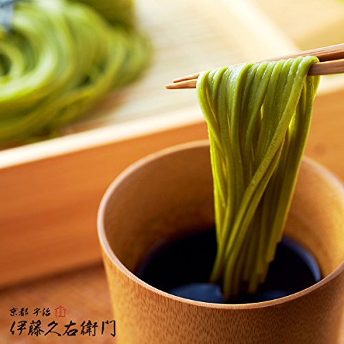Ito Kuemon Uji Matcha Soba Noodles - Premium Japanese Green Tea Buckwheat Noodles (200g x 15 Bags) - Authentic Gift Box for 2 Servings - Perfect for Japanese Cuisine, Healthy Meals & Gourmet Gifts