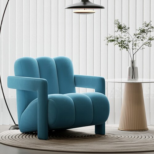 Ergonomic Cushioned Arm Chair for Living Room - Ultra Comfortable Lounge Chair for Reading & Relaxing - Perfect Accent Chair for Home Office or Bedroom