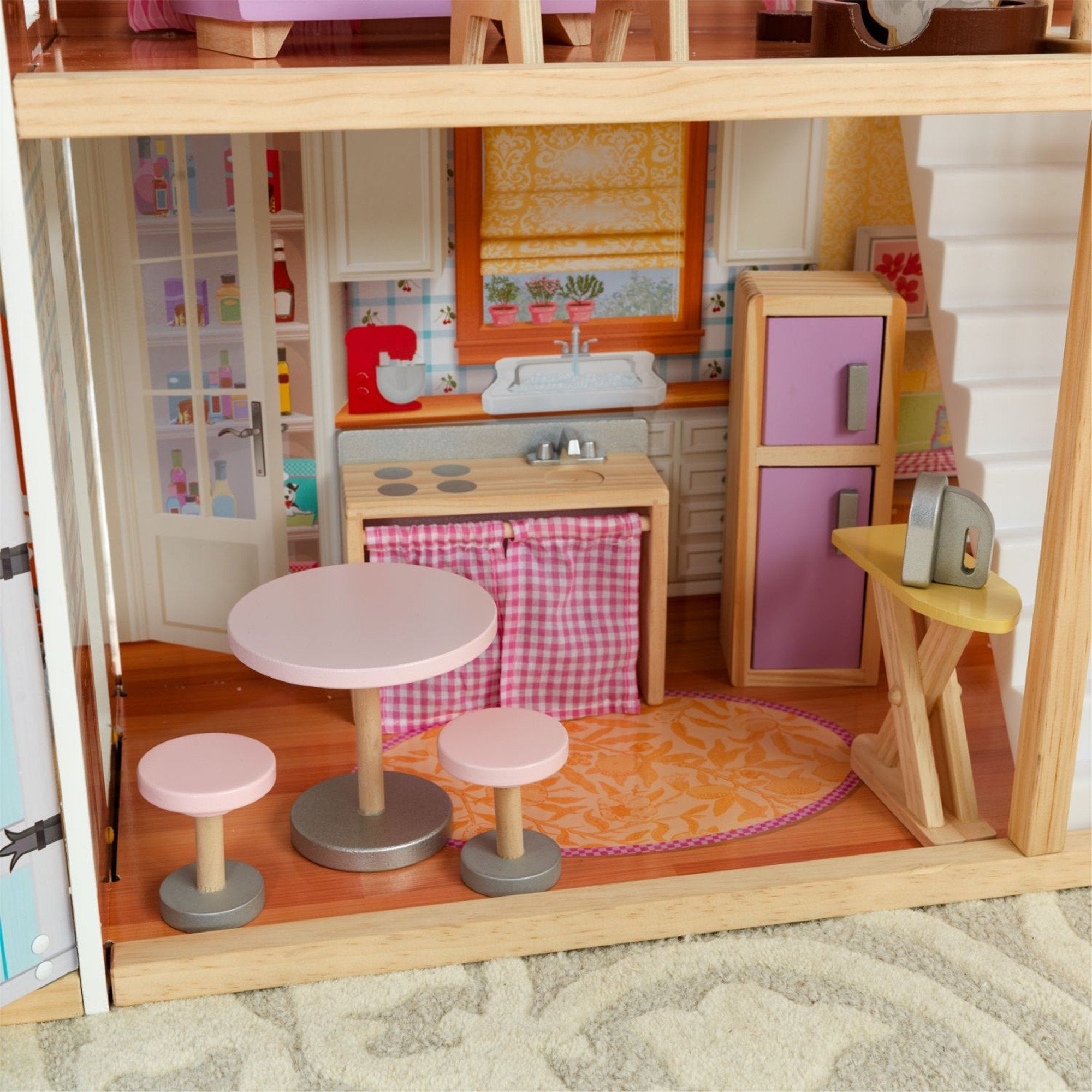 KidKraft Grand View Mansion Dollhouse with Easy Assembly - Large Wooden Doll House for Girls & Kids Ages 3+ | Perfect for Pretend Play, Birthday Gifts & Room Decor