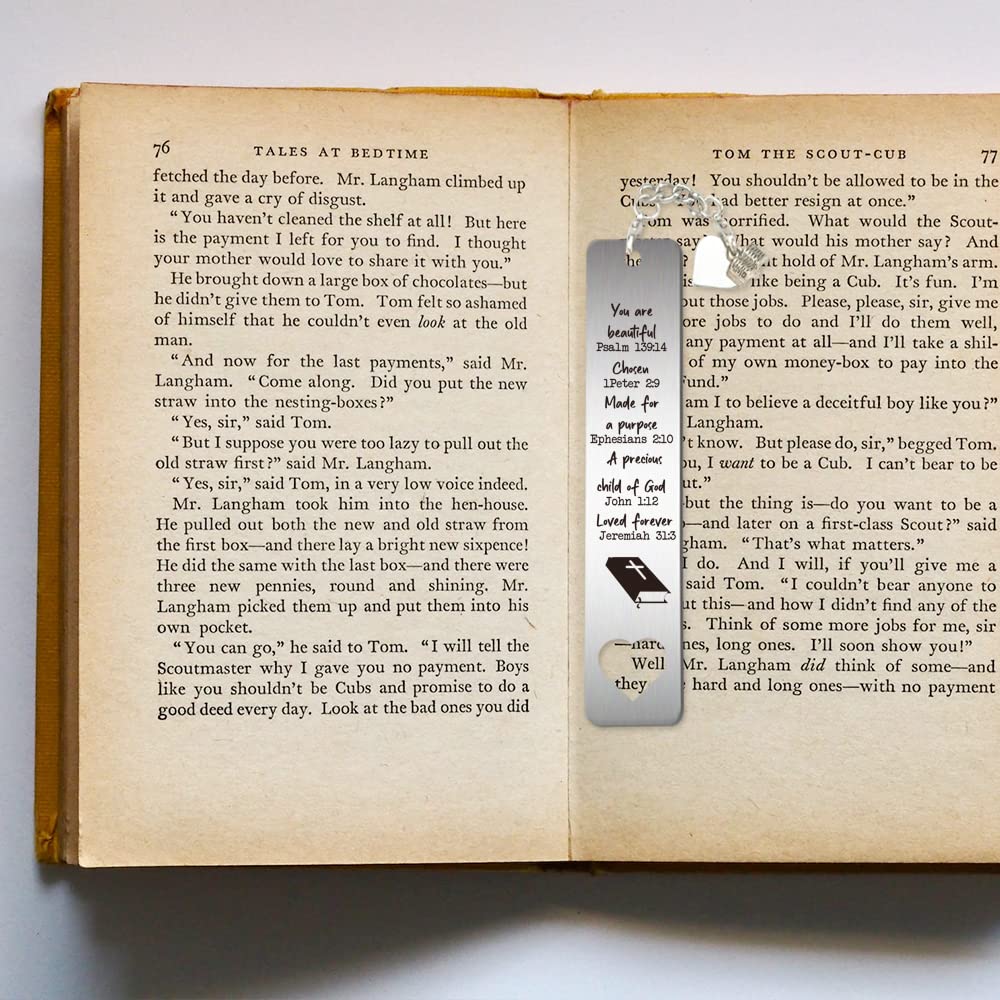 Inspirational Christian Bookmark for Women - Bible Verse Bookmark for Book Lovers & Bookworms, Godson, Goddaughter, Godchild - Perfect Book Accessories & Reading Gifts for Birthday, Christmas - Ideal for Bible Study, Church, Prayer & Daily Devotion
