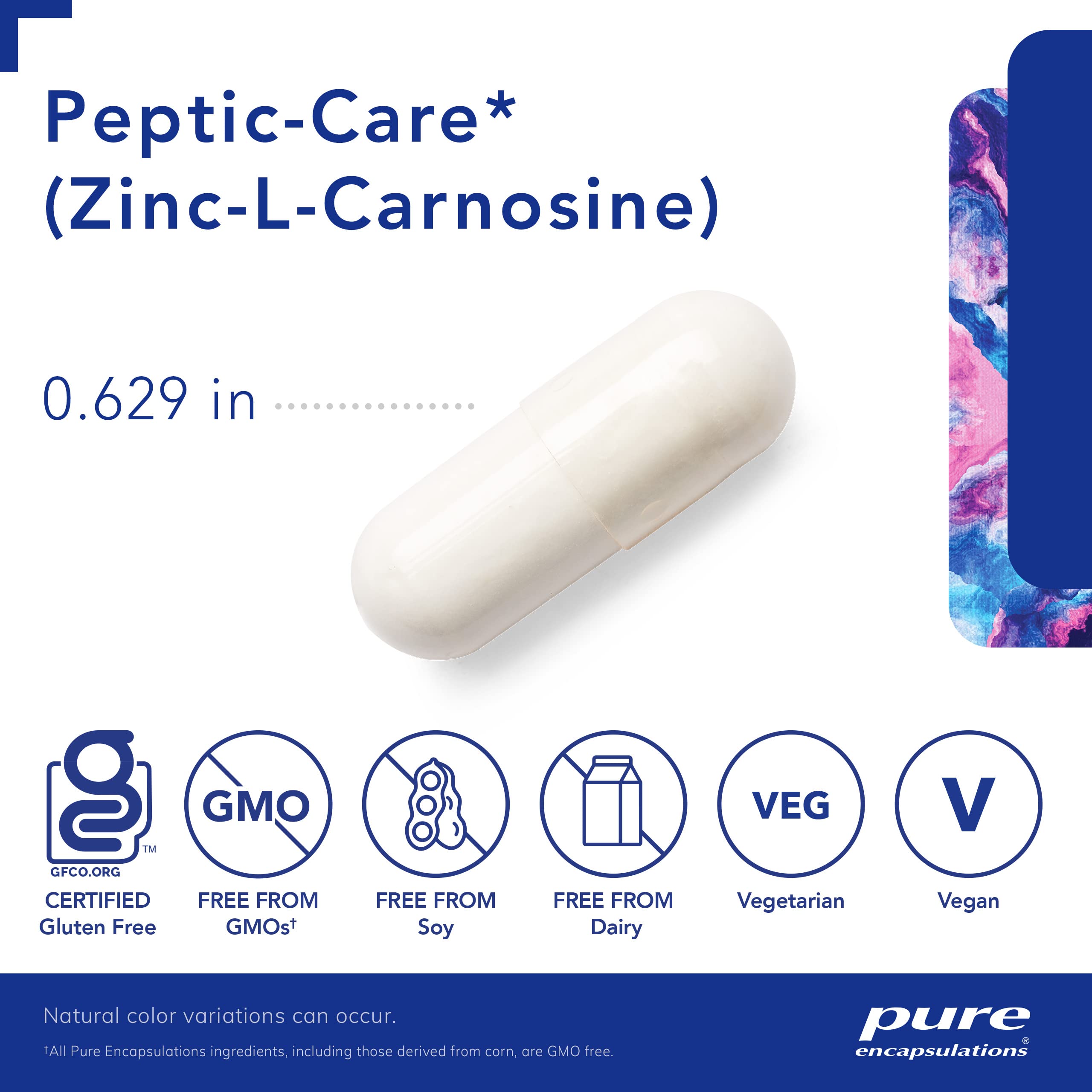 Pure Encapsulations Peptic-Care Zinc-L-Carnosine Supplement - 60 Vegan Capsules for Gut Health, Gastric Support & Antioxidant Protection - Gluten-Free Digestive Aid for Acid Reflux & Stomach Comfort