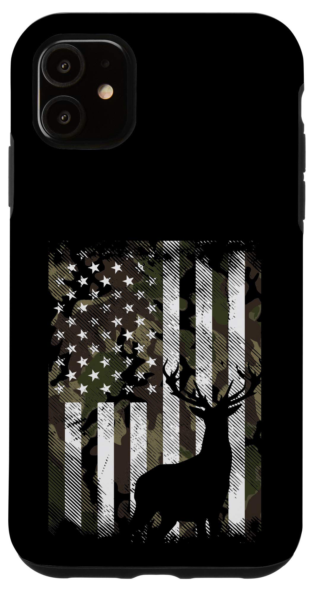 iPhone 11 Case - Camouflage American Flag Design for Deer Hunting | Durable Protective Cover for iPhone 11 | Perfect Gift for USA Hunters & Outdoor Enthusiasts | Ideal for Hunting Trips, Camping & Outdoor Adventures