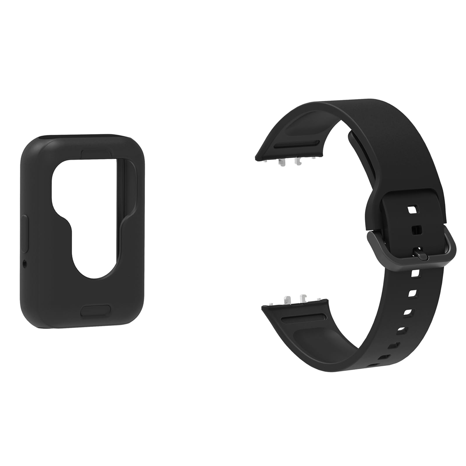 Samsung Galaxy FIT3 Protective Case with Band - Sport Silicone Rugged Bumper Cover for Samsung Galaxy FIT 3 Smartwatch - Shockproof & Scratch Resistant for Women & Men - Perfect for Running, Gym Workouts & Outdoor Activities