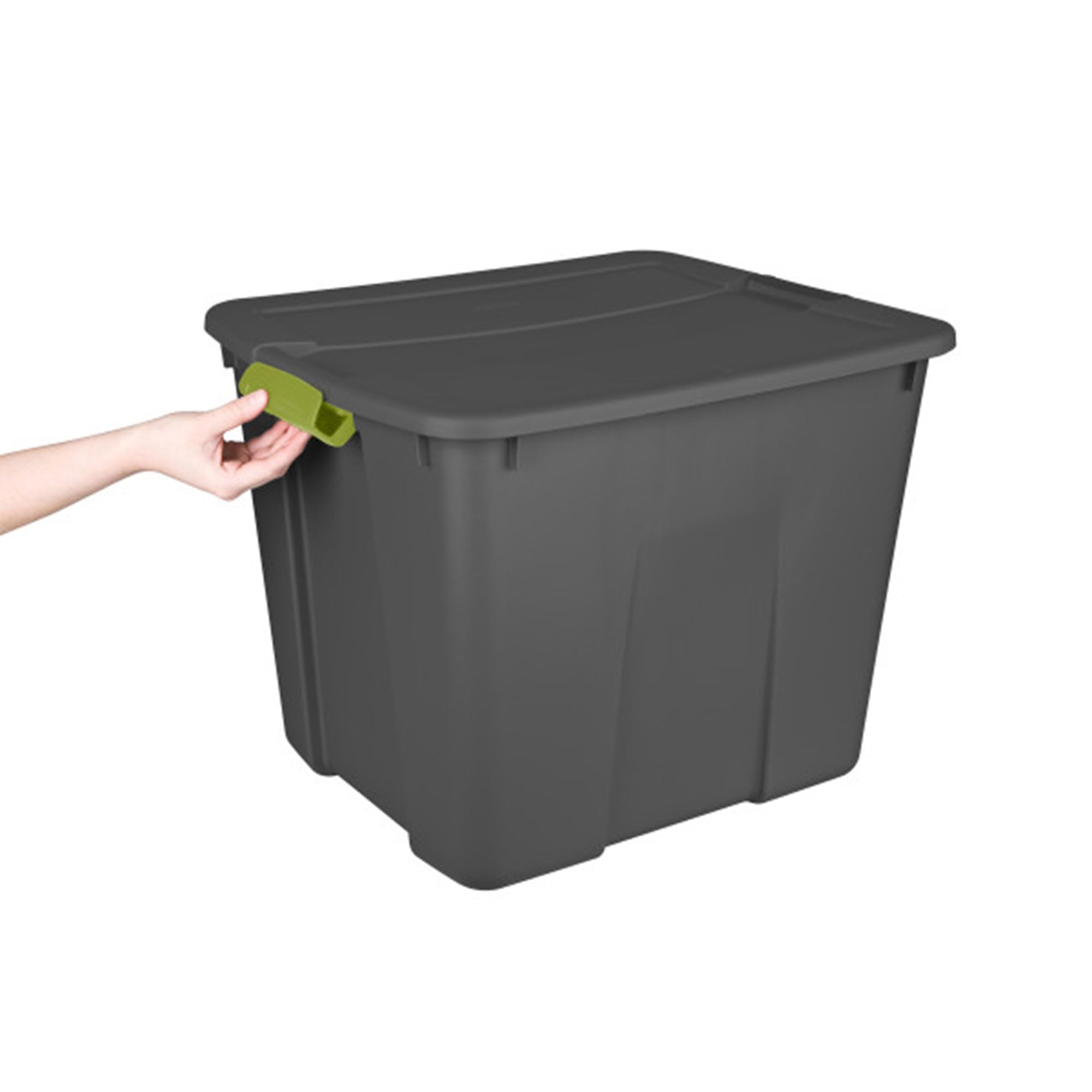 Sterilite 20 Gallon Stackable Plastic Storage Bins with Latching Lids - 12 Pack Gray Totes for Home, Garage, Office & Closet Organization - Perfect for Seasonal Decor, Toys, Clothes & Household Items Storage