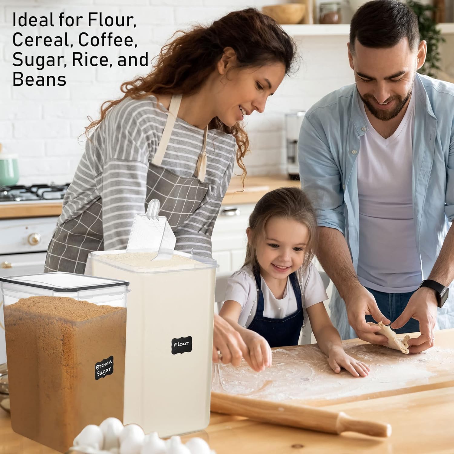 2-Pack 8.5L (287 Oz) Extra Large Airtight Food Storage Containers with Lids - BPA Free Kitchen & Pantry Organization for Baking Supplies, Cereal, Flour, Sugar, Rice | Perfect for Bulk Food Storage, Meal Prep & Kitchen Organization