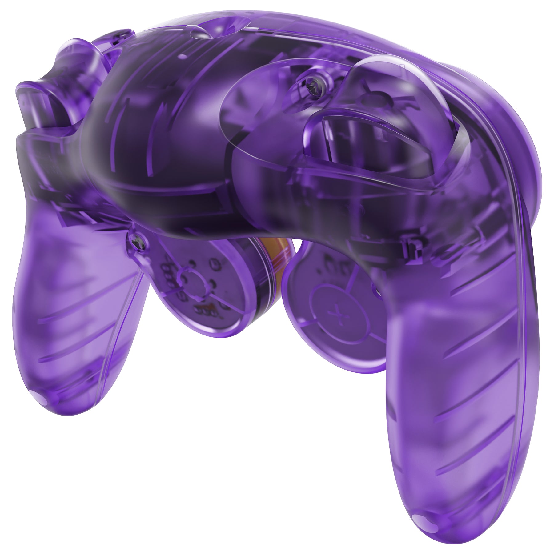 eXtremeRate Clear Atomic Purple Replacement Faceplate & Backplate with Buttons for Nintendo GameCube Controller - Premium Custom Shell for GCN Controller (Model GCNM5001) - Perfect for Gaming, Collecting & Controller Modding