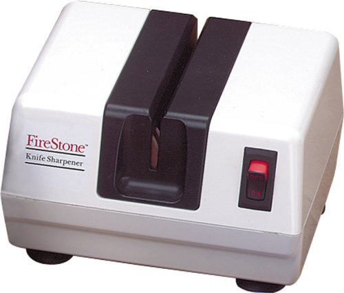 Firestone Electric Knife Sharpener - Professional Kitchen Knife Sharpening Tool for Chefs & Home Cooks - Perfect for Kitchen, Camping, Hunting & Outdoor Use