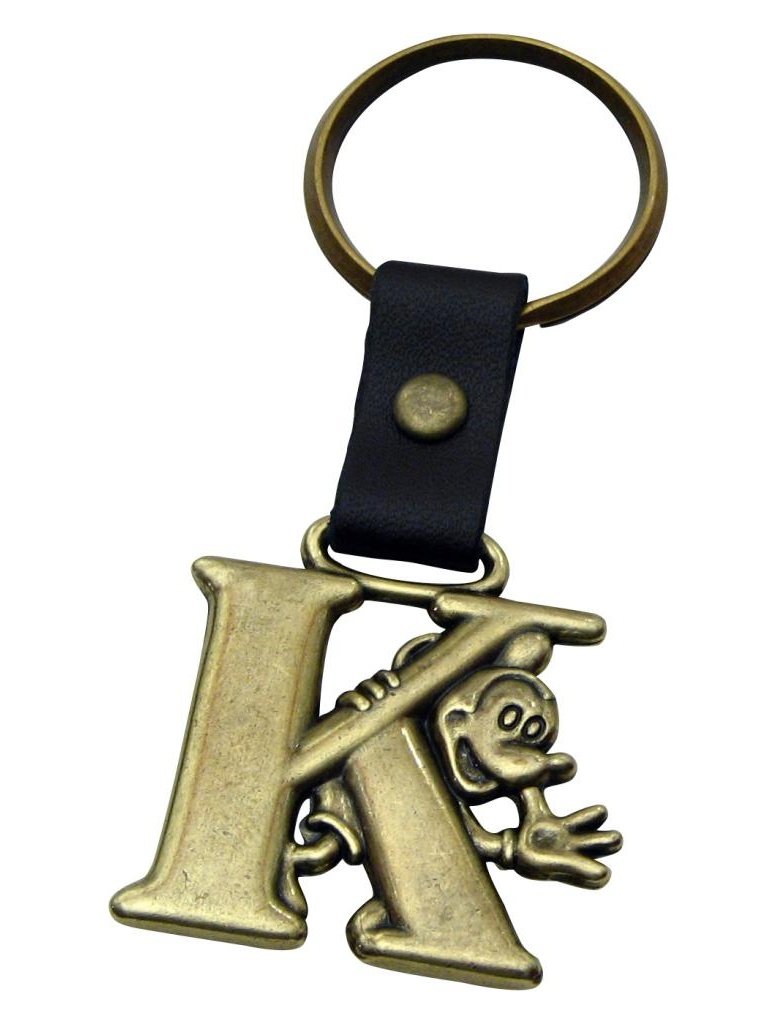 Disney Mickey Mouse Letter K Brass Keychain - Durable & Stylish Key Ring for Disney Fans, Gifts, and Travel Accessories