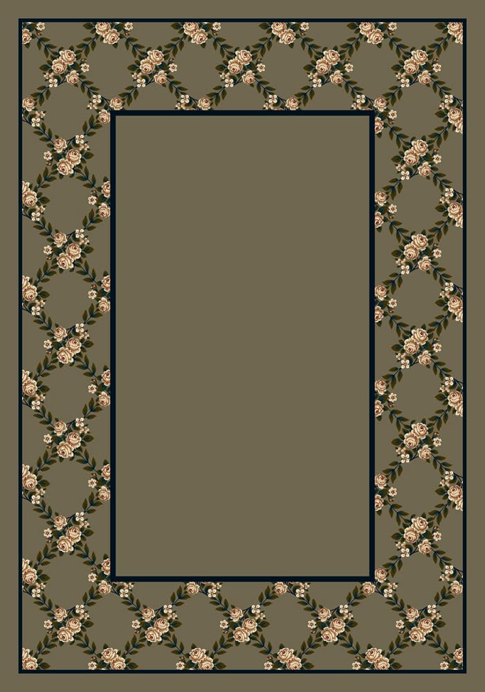 Design Center Rose Bower Sage Rug 5'4