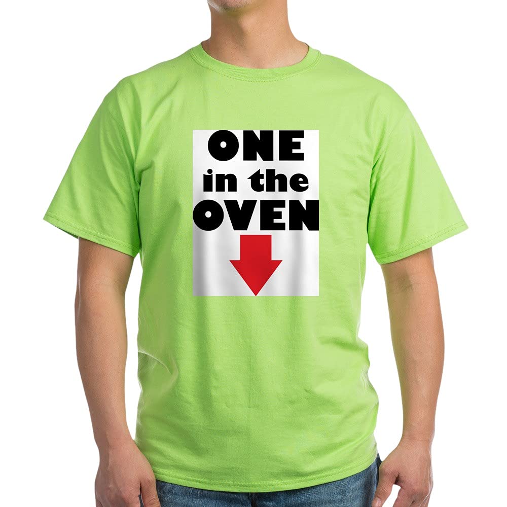 One in The Oven Funny Pregnancy Announcement T-Shirt - 100% Cotton Comfortable White Tee for Expecting Moms - Perfect for Baby Showers, Gender Reveals & Maternity Photos