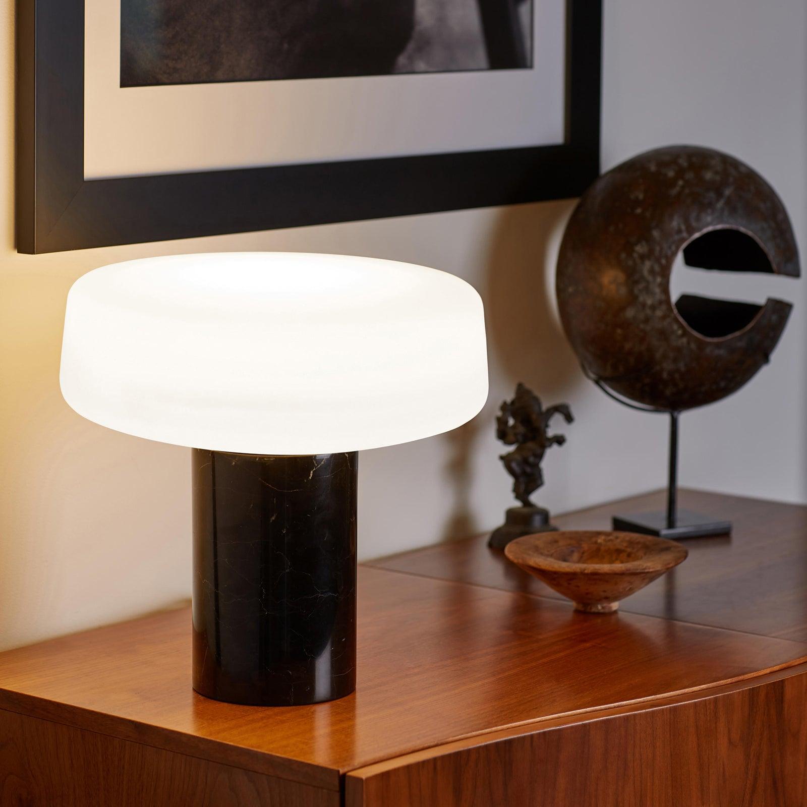 Modern Solid Wood Table Lamp - Warm White LED Light for Living Room, Bedroom, or Office Desk - Perfect for Reading, Working, and Creating Cozy Ambiance