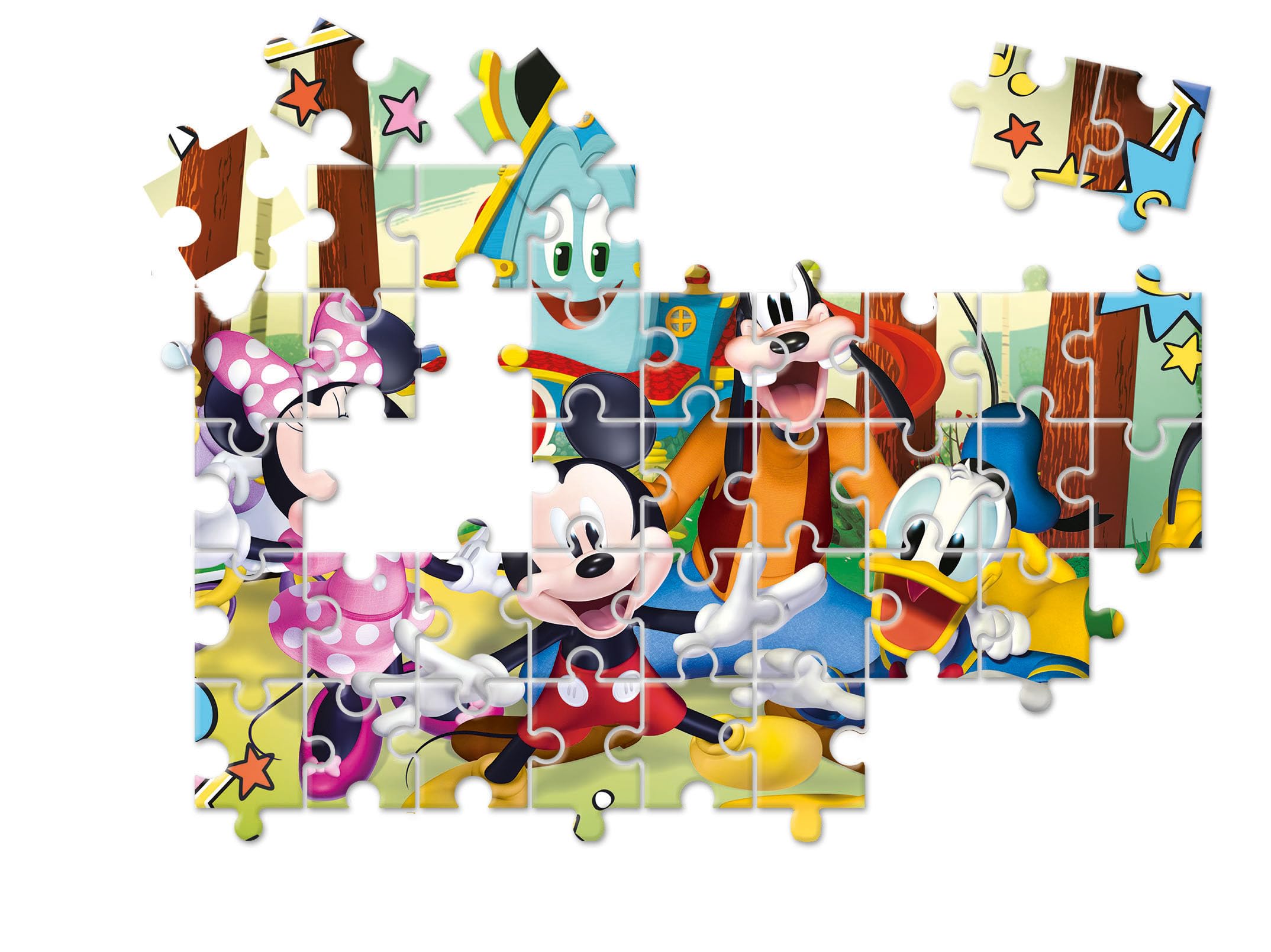 Clementoni Supercolor Disney Mickey Puzzle - 30 Pieces, Kids Puzzle for 3 Year Olds, Cartoon Puzzle Made in Italy - Perfect for Birthday Gifts, Preschool Learning & Family Game Night