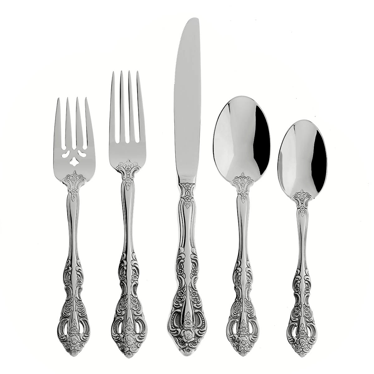 Michelangelo 5-Piece Dinnerware Set - Elegant Porcelain Plates, Bowls & Cups for Formal Dining, Entertaining & Special Occasions