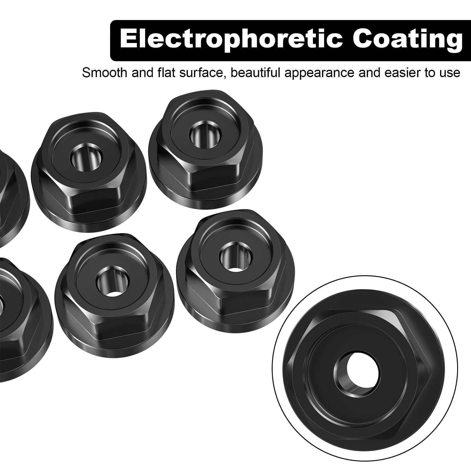 Carbon Steel Hex Nuts 24PCS - Heavy Duty Hex Nut Assortment Kit with Washers (1 Inch) - Rust-Resistant Fastener Hardware for Outdoor Pergolas, Pavilions & Deck Building - Perfect for DIY Projects and Structural Reinforcement