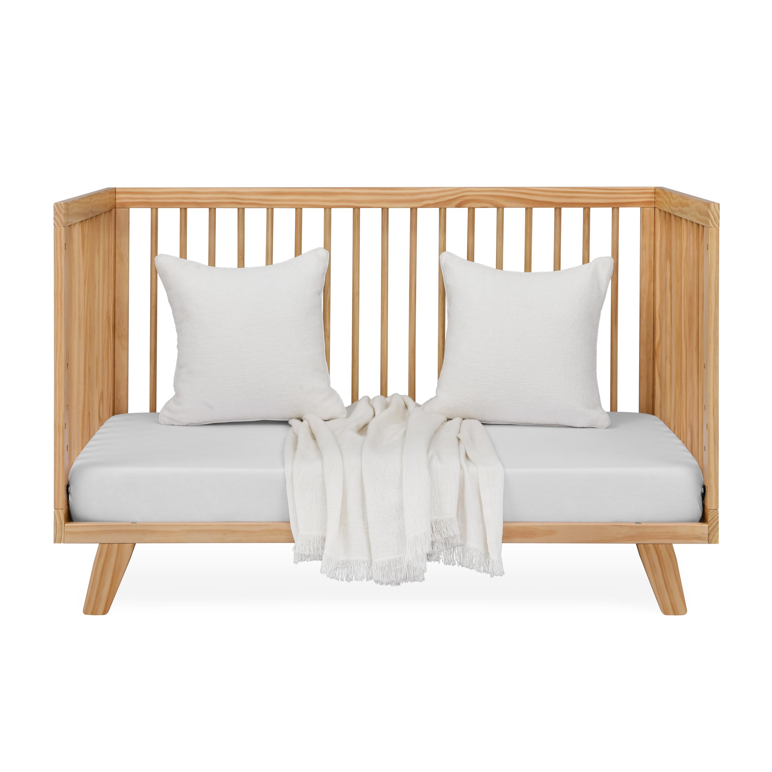 Astin 3-in-1 Convertible Baby Crib in Natural - Converts to Toddler Bed & Daybed | Fits Standard Full-Size Crib Mattress | 4 Adjustable Heights | Perfect Nursery Essential for Newborns to Toddlers
