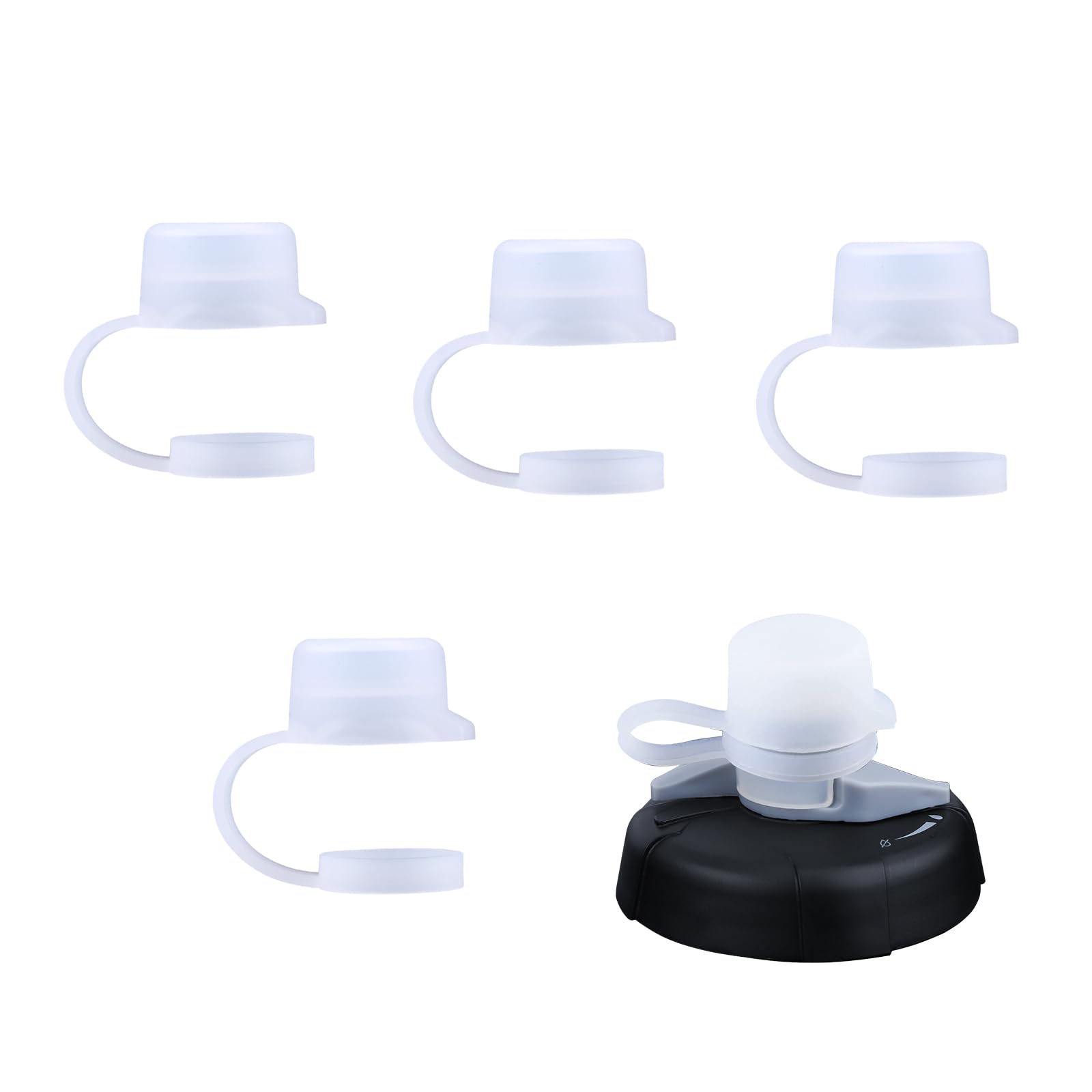 4pcs Transparent BPA-Free Mud Caps for CamelBak & Podium Peak Fitness Bottles - Durable Bike Water Bottle Cap Tops for Cycling, Hiking & Outdoor Adventures