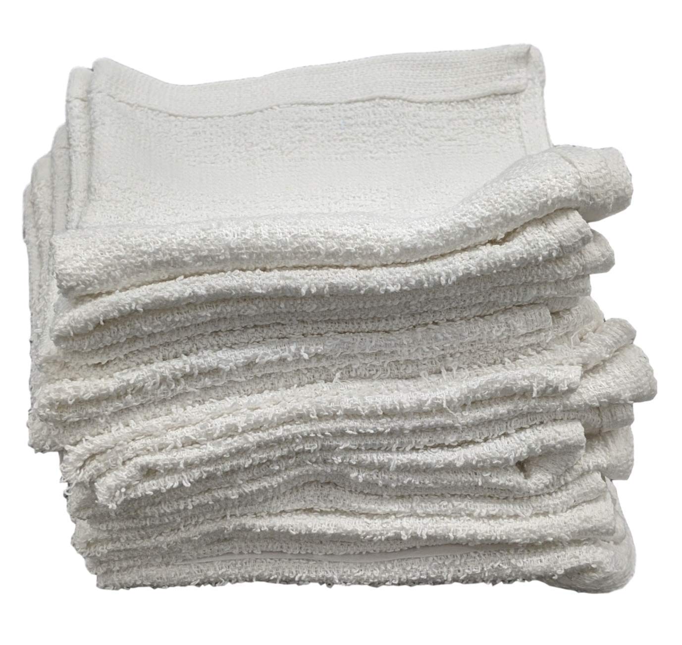 600 Pack 12x12 Inch White Cotton Rags - Reusable Lightweight Thin Cleaning Cloths for Wood Staining, Painting, Crafts, Garage & Auto Detailing - 1lb per Dozen - Perfect for DIY Projects, Home Cleaning & Workshop Use