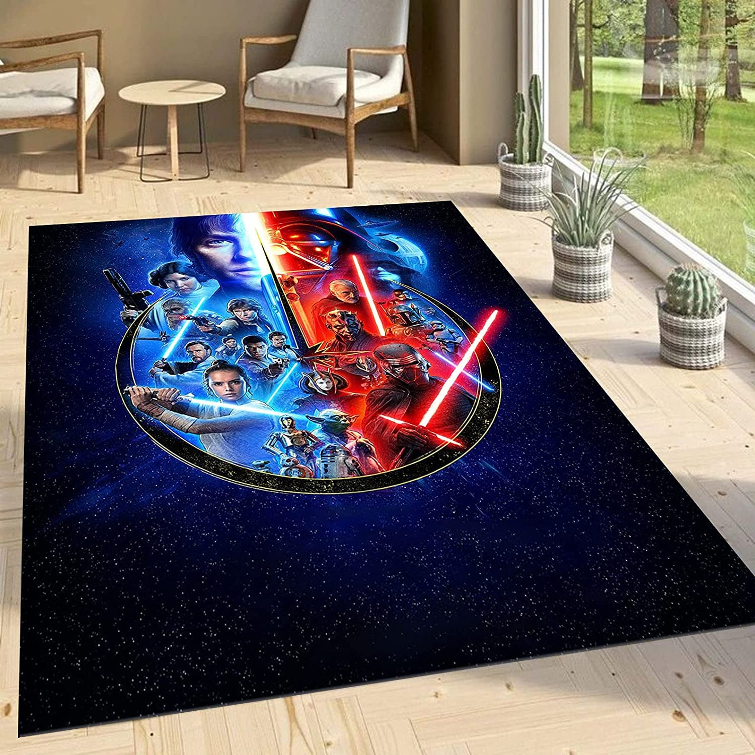 Movie Characters Area Rug - 3x5, 4x6, 5x8, 5.2x9 ft Soft Non-Slip Rug for Bedroom, Living Room, Home Decor - Perfect Gift for Movie Lovers & Boys - Cozy Floor Mat for Movie Nights & Pop Culture Themed Rooms