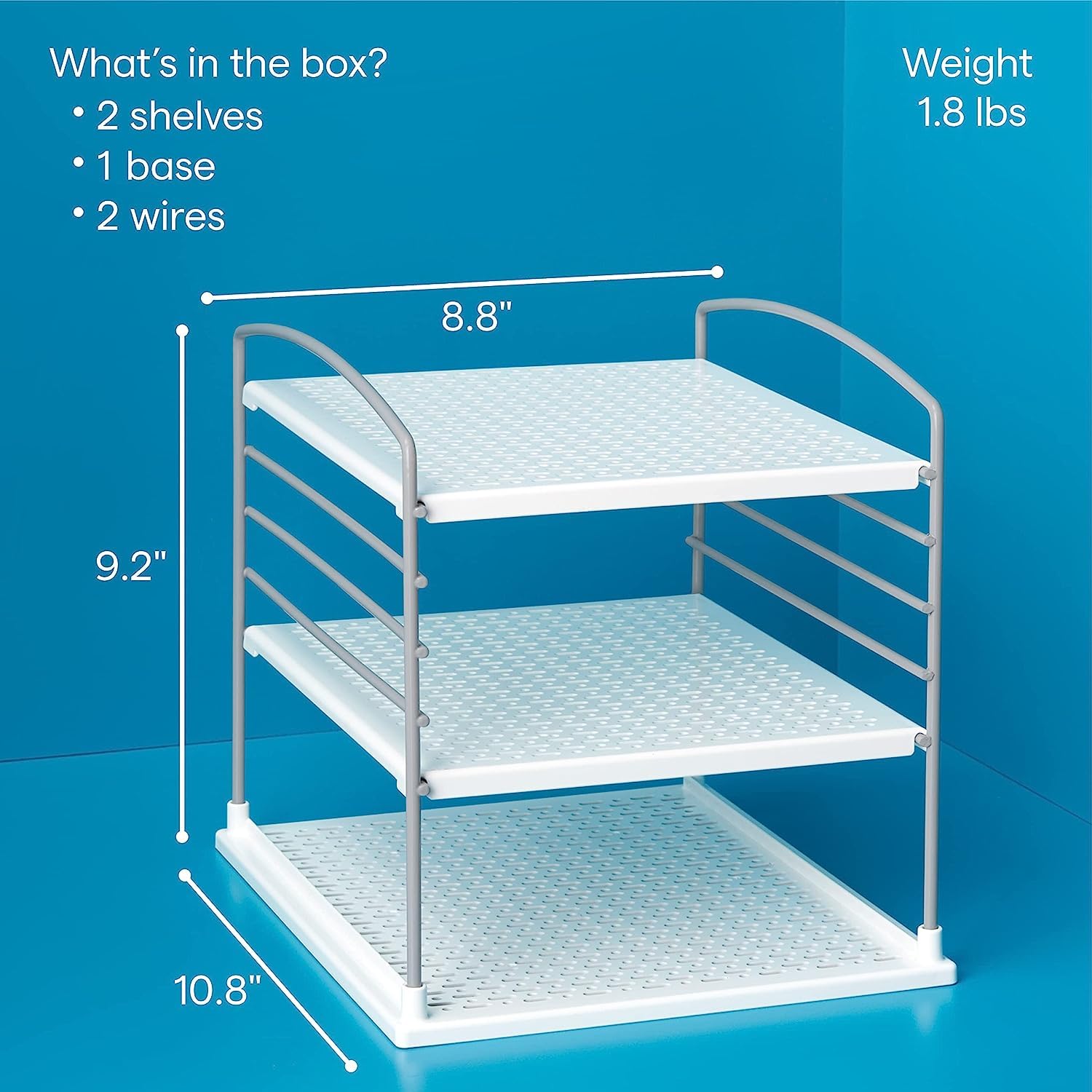 Expandable 3-Tier Plastic Foil Organizer - Stackable Kitchen Cabinet Shelf, Adjustable Wrap Storage Box & Pantry Rack for Countertop - Perfect for Organizing Aluminum Foil, Plastic Wrap, Wax Paper & Ziploc Bags in Kitchen & Pantry